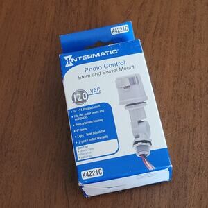 Intermatic K4221C 120Volt Stem Swivel Mount Thermal Photocontrol (Photocell) New